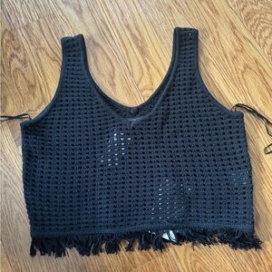 Miou Muse black Crotchet Tank Top
Never worn,Tags still on